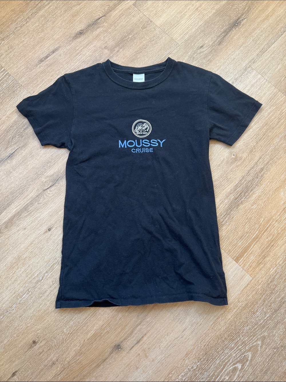 MOUSSY Cruise Black Logo T-Shirt – Size S